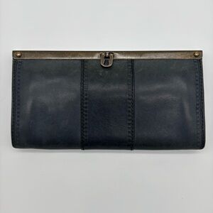 Vintage Fossil Leather‎ Wallet Clutch Latch Closure Clutch